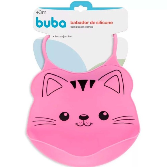 BUBA BABADOR DE SILICONE COM PEGA MIGALHAS ROSA +3M