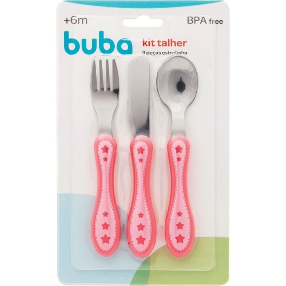 BUBA KIT TALHER 3 PECAS ESTRELINHA ROSA