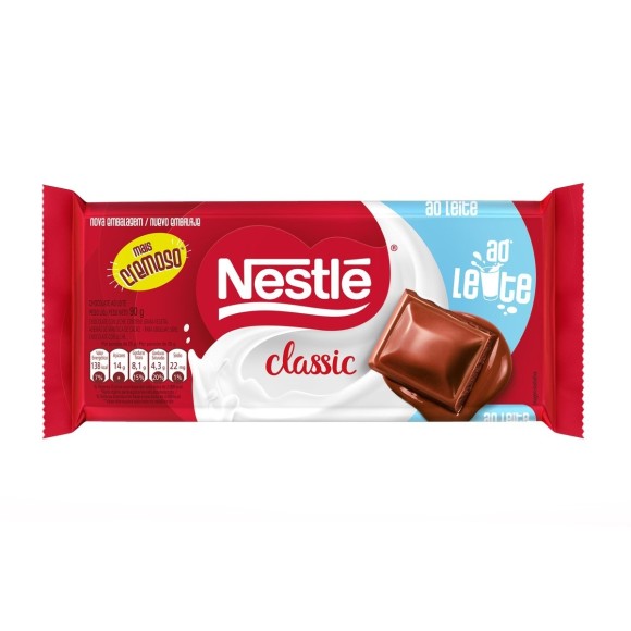 CHOCOLATE NESTLE AO LEITE 90G