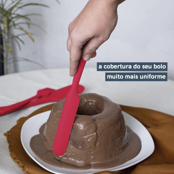 ESPATULA DE SILICONE VERMELHO OIKOS