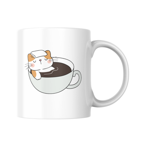 EMI Caneca de Porcelana Mensagem coisas boas e Gato