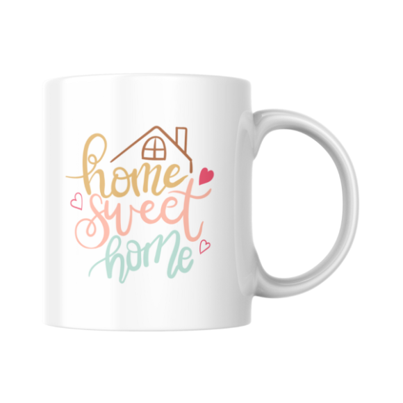 EMI Caneca de Porcelana Mensagem Home Sweet Home