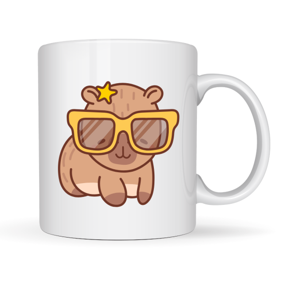 EMI CANECA DE PORCELANA CAPIVARA ESTRELA