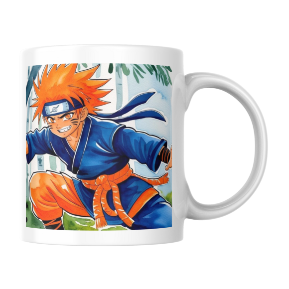 EMI CANECA DE PORCELANA COLEÇÃO DE AQUARELA NINJA