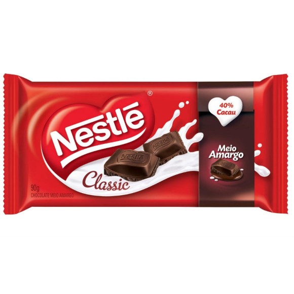 CHOCOLATE NESTLE MEIO AMARGO 90G