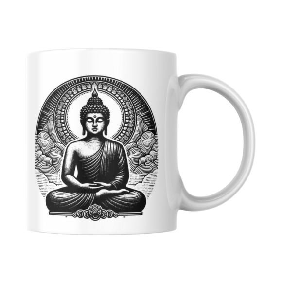 EMI CANECA DE PORCELANA BUDA E OM CD