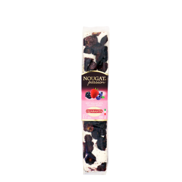 TORRONE COM FRUTAS VERMELHAS QUARANTA 100G