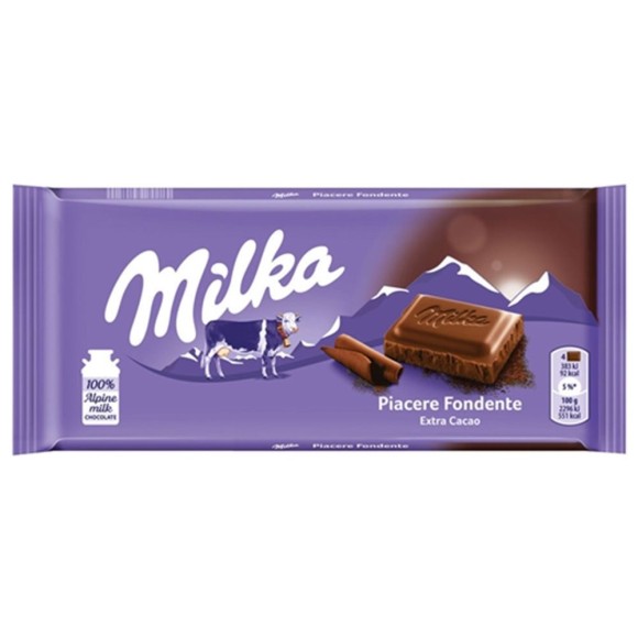 MILKA EXTRA CACAO CHOCOLATE MEIO AMARGO 100G