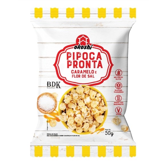 OKOSHI PIPOCA PRONTA CARAMELO E FLOR DE SAL 50G