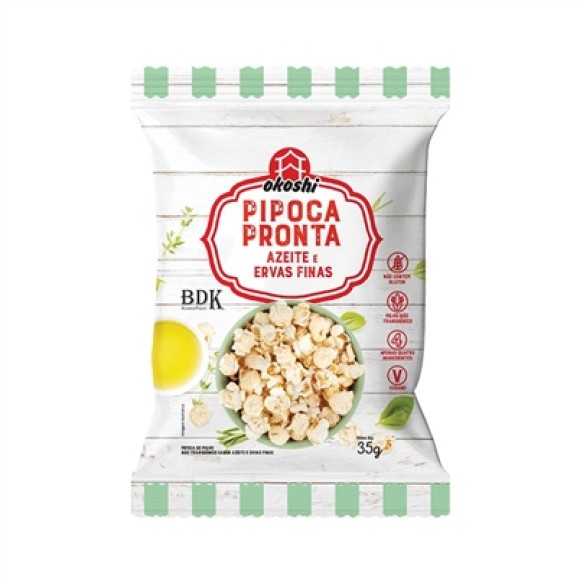 OKOSHI PIPOCA PRONTA AZEITE E ERVAS FINAS 35G