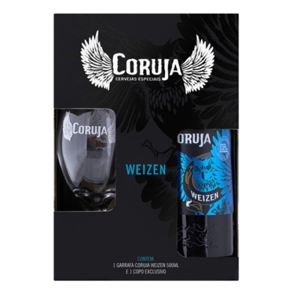 CORUJA KIT TAÇA E CERVEJA ALBA WEIZEN 500ML